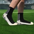 thumbnail image 2 of 4 Pairs Mens Grip Soccer Socks Non Slip Grippy Women Socks for Football Basketball Sports, 2 of 7