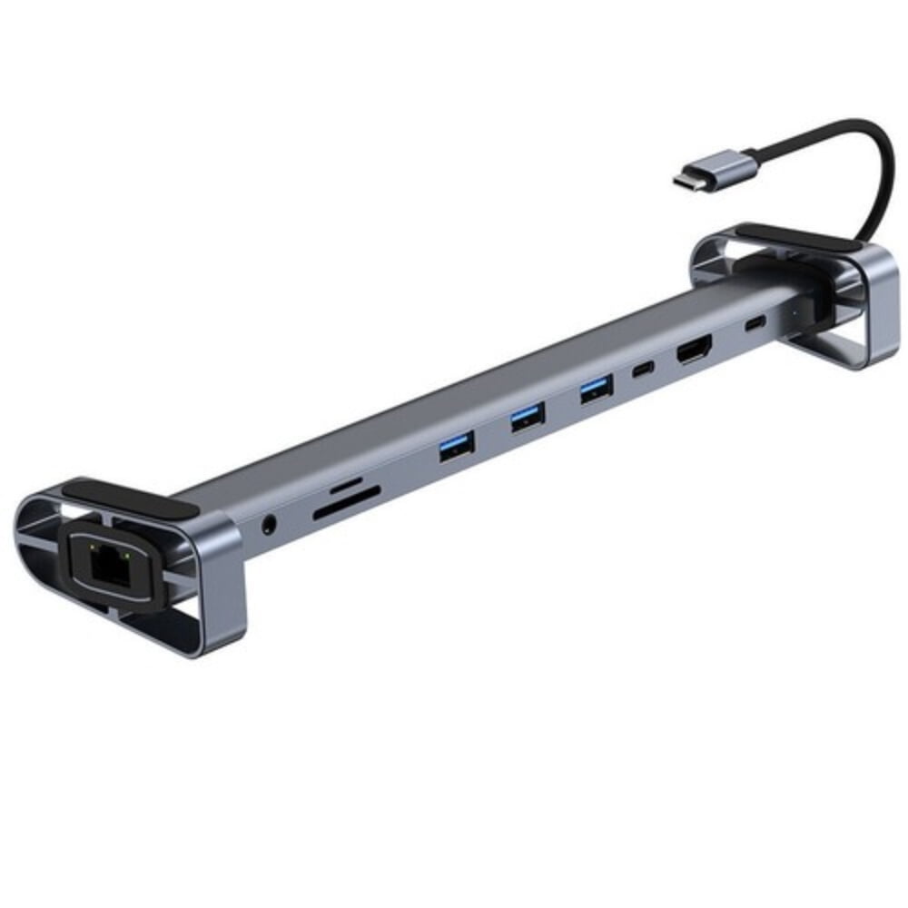 H36C 10 in1 USB C Hub Docking Station HDMI RJ45 USB 3.0 Audio SD/TF FOR PC Laptop