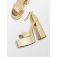 thumbnail image 5 of Womens Rhinestone Strap London Platform Chunky Heel Pumps With Ankle Strap, 5 of 8
