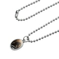 thumbnail image 2 of Bigfoot Sasquatch Walking in the Woods Antiqued Oval Charm Pendant with Chain, 2 of 3