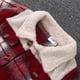thumbnail image 3 of Gibobby Abrigos de invierno para bebés y niñasNiños pequeños niño bebé niños niñas camisa chaqueta a cuadros manga larga polar solapa botón abajo inviern(Rojo, 5-6 Años), 3 of 5