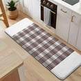 thumbnail image 5 of Brown and White Checkerboard Checkered Pattern Kitchen Rug Mat,Kitchen Runner Rugs Non Skid Washable,Decorative Kitchen Floor Mats for Kitchen,Sink,Laundry,17"x47.2", 5 of 7