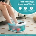 thumbnail image 6 of Gymax Foot Spa Massager Foot Bath Soak Tub with Heat Bubble Massage Beads Lake Blue, 6 of 10