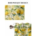 thumbnail image 6 of Yellow Lemons Bathroom Window Curtain, Summer Botanical Checkered Pastoral Light Filtering Coffee Kitchen Curtains, Bedroom Living Room Curtains 2 Panel 84"x54", 6 of 6