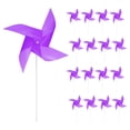 thumbnail image 1 of 25pcs 17" x 11" Molinos de Viento para el Jardín con 4 Hojas Giradores de Molinos de Viento a Prueba de Viento y Agua con Estacas para Decoración de Patio Color Morado, 1 of 6