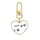 thumbnail image 1 of Llavero de metal en forma de corazón dorado Gato Miau negro Art Paw Print, 1 of 3