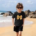 thumbnail image 6 of Girls' Rainbow Bow & Crayon Graphic T-Shirt, Cotton Short Sleeve Crewneck Tee for Kids & Kidss, Soft Casual Play Shirt,Size 9 T, 6 of 9