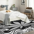thumbnail image 4 of Weed Rugs for Living Room Bedroom - Trippy Rug 4x6 - Black and White Carpet for Home Decor - Washable Non Slip Patterned Indoor Large Area Rug - Soft & Low Pile (ZN&670), 4 of 7