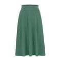 thumbnail image 4 of vdgthytj A-Line Midi Skirts for Women Trendy Summer Plus Size Stretchy High Waist Flowly Pleated Loose Beach Long Skirts, 4 of 5