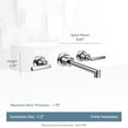 thumbnail image 2 of Moen TS448ORB Felicity Double Handle Widespread Bathroom Faucet, Available in Various Colors, 2 of 6