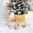thumbnail image 3 of KOYPTL Glass Christmas Balls Ornaments Set,Mini 3cm Glitter Matte And Shiny Balls Ornaments Set Glass Christmas Tree Hanging Decoration For Xmas Tree Garland Home Decor (33pcs Pink), 3 of 5