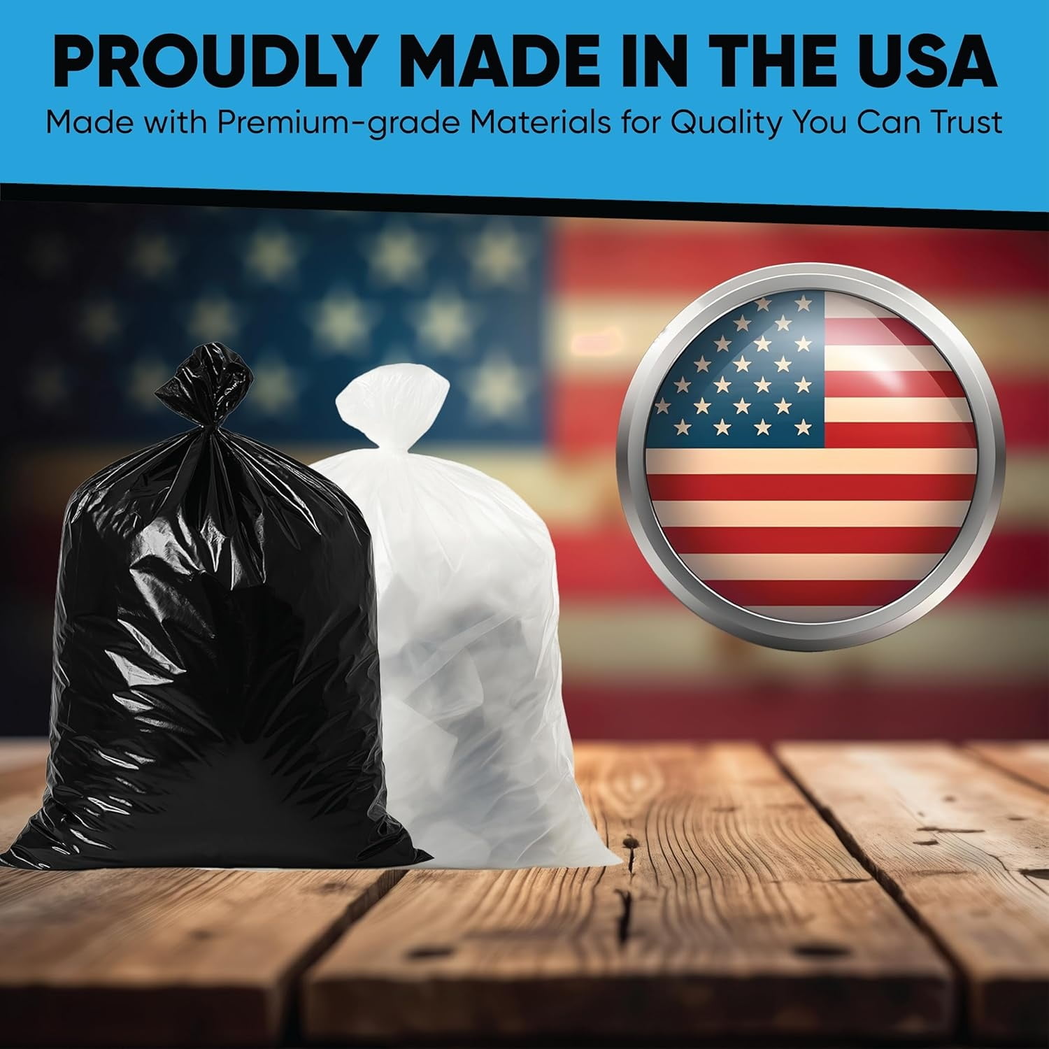 95-96 Gallon Trash Bags Heavy Duty | 50 Count | Extra Large 95-96 Gallon Trash Can Liners | 90-100 Gal for Outdoor, Commercial, and Home Use