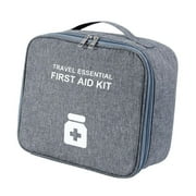TISHITA Medicine Storage Bag Empty Emergency First Aid Kits for Camping Travel Sport grey and L