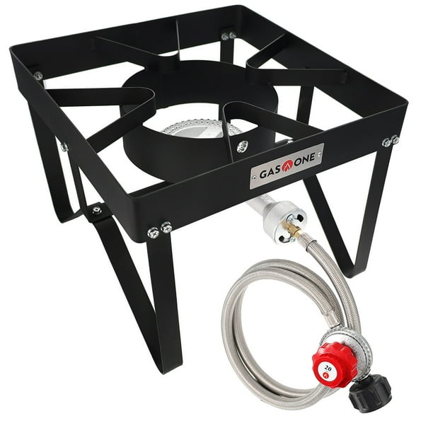 GasOne B5200K Outdoor Cooker with High Pressure Steel Braided Hose
