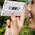 thumbnail image 2 of Voice Recording Cassette Tape Gift Card 60 Seconds Customizable Sound Message Recorder for Couples Pink, 2 of 4