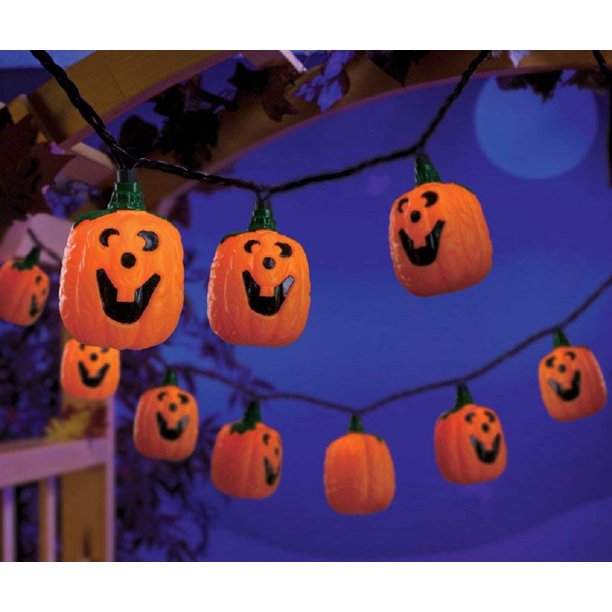 H26fa11s Jackolantern Lighted Halloween Garland