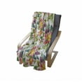 thumbnail image 3 of Floral Soft Flannel Fleece Throw Blanket, Tropical Composition of Flowers and Exotic Palm Leaves Plumeria Strelitzia, Cozy Plush for Indoor and Outdoor Use, 50" x 60", Multicolor, by Ambesonne, 3 of 5