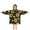 Black Sunflower Daffodil, variant on Yellow Green Leaf Sunflower Pattern Blanket Hoodies for Kids 6-13YR Oversize Wearable Blanket Hoodies for Boys Girls Teens