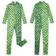 thumbnail image 4 of iiniim Kids Girls Stretchy Full Length Long Sleeve Unitard Bodysuit Leotard Fish Scale Mermaid Jumpsuit 5-12 Type G 5-6, 4 of 7