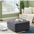 thumbnail image 3 of Meridian Furniture Pouf en Velours Gris Lorenzo, 3 of 9