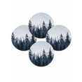 thumbnail image 7 of 13 Inch Round Placemats Set of 4, Forest Non Slip Heat Insulation PP Table Mats, Dark Blue Fall Bird Vintage Farmhouse Tree Washable Place Mats for Kitchen Dining Party Table Decor, 7 of 7