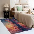 thumbnail image 3 of Floral Rugs for Living Room Bedroom - Flowers Rug 4x5 - Plant Carpet for Home Decor - Washable Non Slip Patterned Indoor Large Area Rug - Soft & Low Pile (ZL&788), 3 of 7