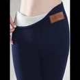 thumbnail image 2 of Leggings de Cintura Alta y Gruesos para Mujer: Pantalones de Yoga, Ciclismo y Entrenamiento con Control de Abdomen Sin Transparencias. Azul Marino y Etiqueta L, 2 of 3