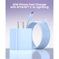 thumbnail image 4 of Cargador rápido para iPhone FEEL2NICE 12W, paquete de 2 con cables USB-C, 4 of 8