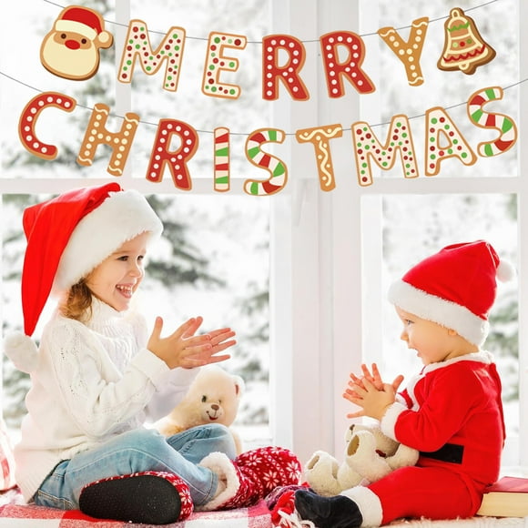 Moocorvic Clearance Sale Merry Christmas Banner, 118in Glitter Merry Christmas Banner for Xmas Party Home Wall Fireplace Supplies