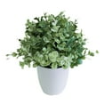 thumbnail image 2 of kkbbma under $5 Artificial Flowers Faux Silk Flowers Artificial Plants & Flowers in Vase Small Potted Plant Fake Flower with Pot Arrangement Home Decor Office Bathroom Shelf Desk Decoration, 2 of 6