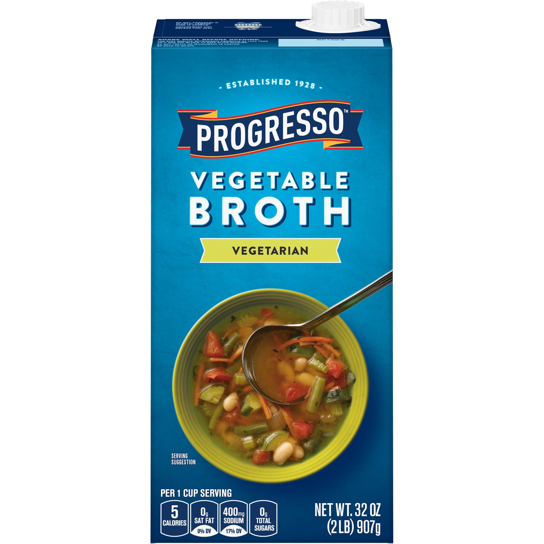 Progresso Vegetarian Vegetable Broth, Gluten Free 32 oz