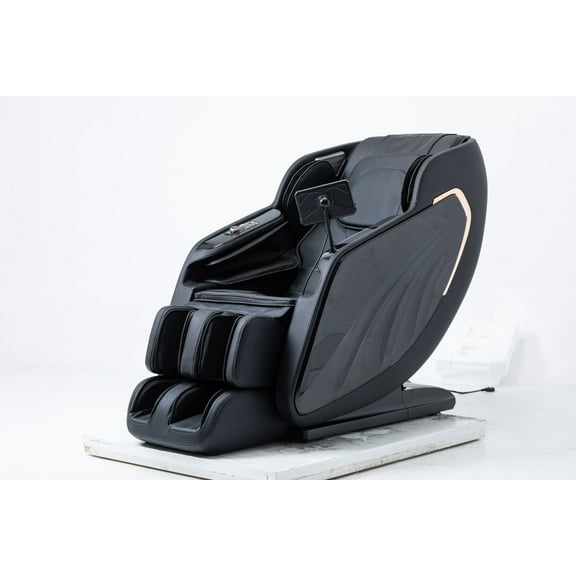 Full Body Massage Chair with Zero Gravity Positioning Foot Rollers Back Heating LCD Touch Screen SL-Track Design for Muscle Relief Home Office Luxury Comfort