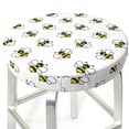 thumbnail image 3 of Bingfone Bee Padded Round Bar Stool Cover Cushion with Elastic Fabric Round Chair Seat - Bee, 3 of 7