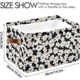 thumbnail image 4 of Coolnut Small White Daisies Storage Basket, Durable Canvas Organizer With Handles Large Collapsible Storage Bins Boxes for Home Office - 2 Pack Home Decor, 4 of 7