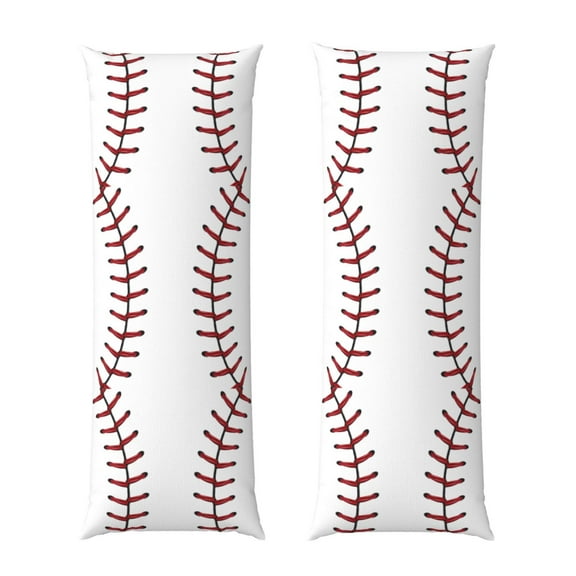Body Pillow Cover White Baseball Long Pillow Case Protector With Zipper Decorative Soft Large Pillow Cases Covers 20"X54"