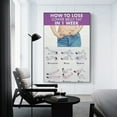 thumbnail image 2 of Belly Fat Loss Workout Poster Yoga 30-Day Home Exercise Chart Canvas Wall Art Aesthetic Decorative Painting, 2 of 7