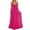 Hot Pink, variant on Abomasnow Backless Cami Dresses for Women Sleeveless Solid Color Lounge Dress Spaghetti Strap Flowy Summer Loose Maxi Sundress