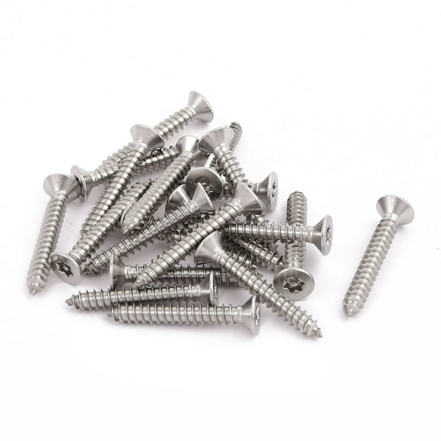 Tornillo autorroscante de cabeza plana Torx de acero inoxidable 304 M4.2x30mm, 20 piezas