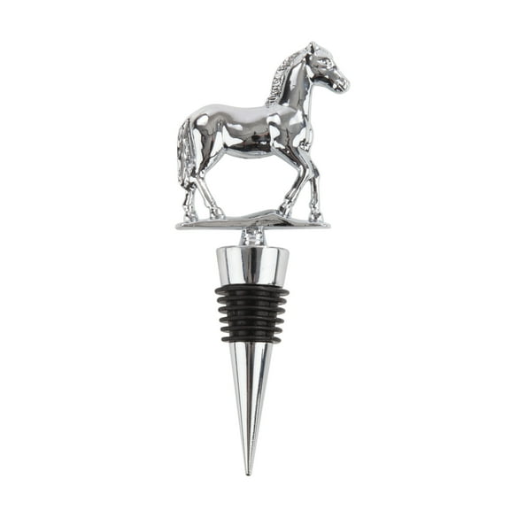 Twine Derby Wine Stopper, Wine Bottle Stopper for Party, Gifts, Silver