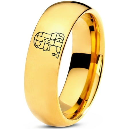 Gamer Tungsten Engagement Rings Mens Jewelry Ring Gold Anniversary Gifts for Her Engraved Gift Set