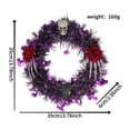 thumbnail image 3 of Sltwyw Halloween Wreath Spooky Graveyard Theme Door Hanging Pendant for Party Wall Decoration Front Porch Decor, 3 of 7