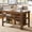 deep brown, variant on Tribesigns Kitchen Island with Storage Shelves, 55.1-Inch Farmhouse Island Table for Kitchen, Dining Room