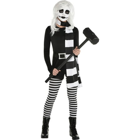 Party City Alice the Psycho Halloween Costume for Girls, Includes Jumpsuit, Scarf and