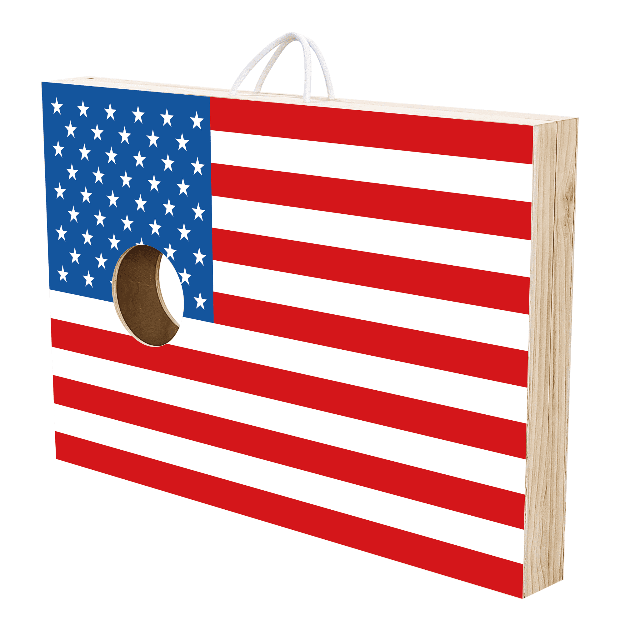 Patriotic Cornhole, Stick & Slide, Wooden, 2 Boards, 8 Bean Bags, Family Games, Ages 3+ by MinnARK