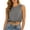 #0451-Gray, variant on Womens Crop Tank Tops Tie Wrap Sleeveless Boat Neck Shirts Casual Summer Beach Going Out Tops