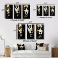 thumbnail image 4 of Designart "Sensual Glamour Portrait of a Woman in Black and Gold III" Fashion Woman Framed Wall Art Set Of 3 - Gold Glam Frame Canvas Set For Living Room Decor, 4 of 6