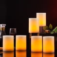 thumbnail image 3 of Flameless Flickering LED Candles 3" X 4" with 10-Key Remote Control Timer Classic Pillar Optical Fiber Wick Real Wax Battery Operated Candl, 3 of 6