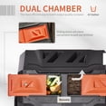 thumbnail image 3 of Orange Dual Chamber Tumbling Composter - 42.3 Gallon Outdoor Rotating Compost Bin with Ventilation & Sliding Doors - Perfect for Backyard Gardens & Patio Use, 3 of 7
