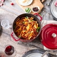 thumbnail image 5 of Staub Cast Iron Dutch Oven 5-qt Tall Cocotte, Made in France, Serves 5-6, Cherry, 5 of 16