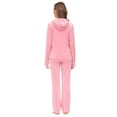 thumbnail image 4 of Chándal de terciopelo para mujer Traje de chándal de terciopelo para mujer 2 piezas (Rosa L), 4 of 5